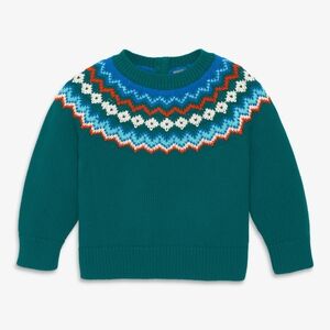 New • Primary Spruce Rainbow Fair Isle Sweater **instagram Sellout